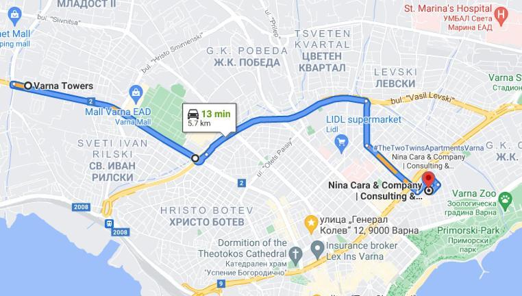 New The Twins Varna Two-Bedroom, Apt 5 At 15 Tsani Ginchev Street, Floor 3 Екстер'єр фото